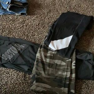 1 Victoria secret 2 express leggings